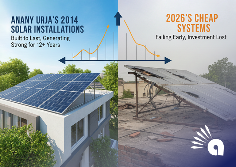 Why Anany Urja’s 2014 Solar Installations Outperform 2026’s Cheap Systems.