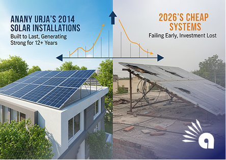 Why Anany Urja’s 2014 Solar Installations Outperform 2026’s Cheap Systems