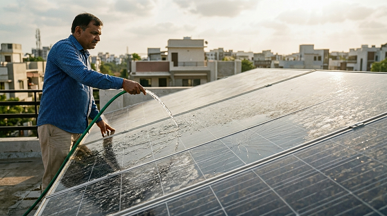 Sprinkling water is not “cleaning”