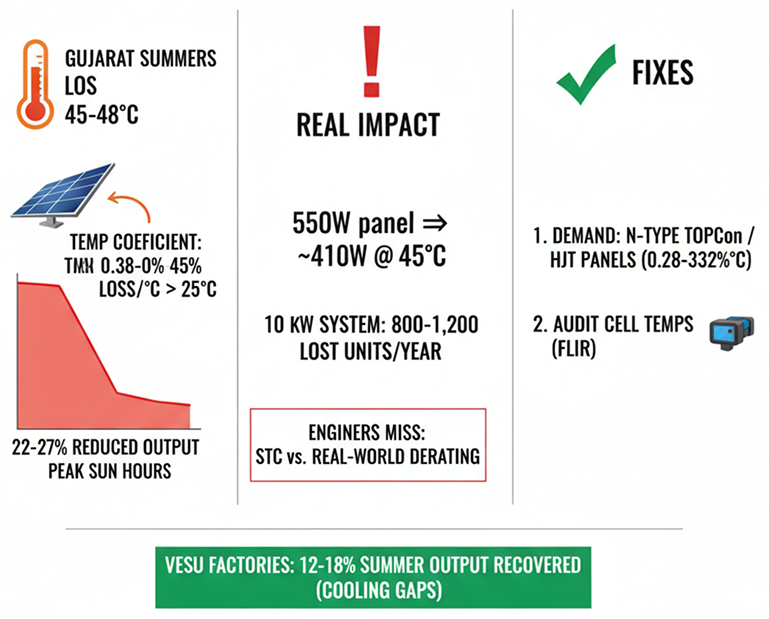 Thermal Coefficient Heat Steals Your Peak Summer Output